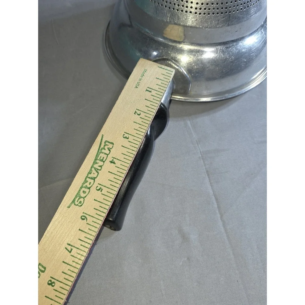 Vintage Wear-Ever No. 475 Aluminum Cone Strainer Sieve Colander Black Handle USA